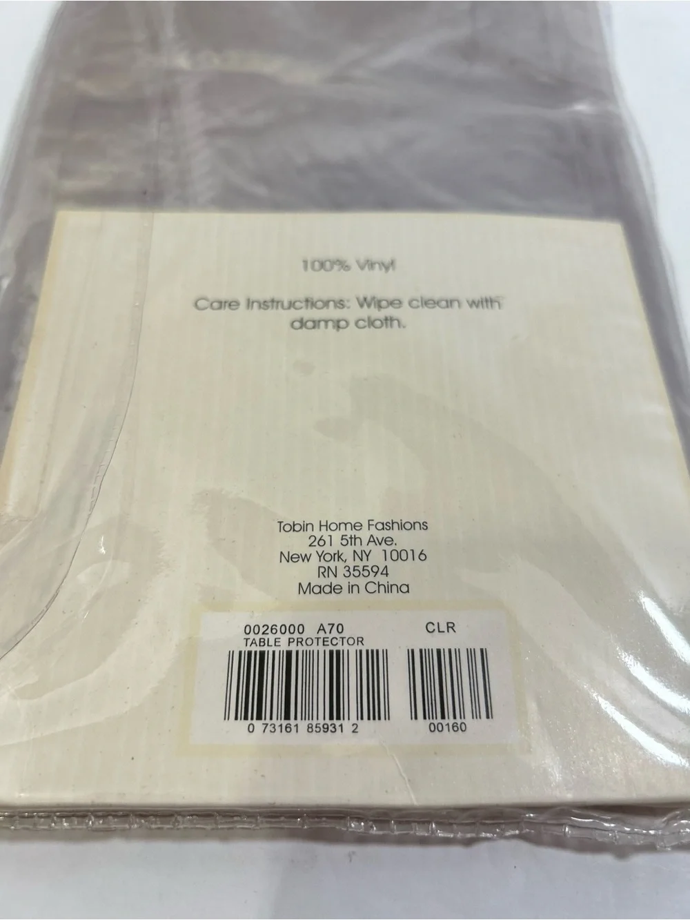 Clear Vinyl Tablecloth Protector Fits 70
